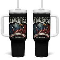 250 Years Of America Tumbler With Handle 250th American Anniversary Independence Bald Eagle - Wonder Print Shop
