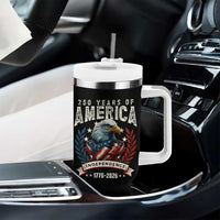 250 Years Of America Tumbler With Handle 250th American Anniversary Independence Bald Eagle - Wonder Print Shop