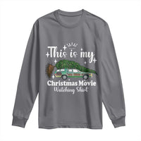 This Is My Christmas Movie Watching Long Sleeve Shirt Vintage Xmas Tree Car - Wonder Print Shop