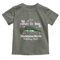 This Is My Christmas Movie Watching Toddler T Shirt Vintage Xmas Tree Car - Wonder Print Shop