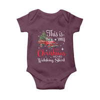 This Is My Christmas Movie Watching Baby Onesie Vintage Red Truck - Wonder Print Shop