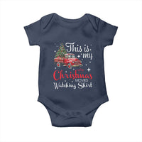 This Is My Christmas Movie Watching Baby Onesie Vintage Red Truck - Wonder Print Shop