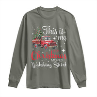 This Is My Christmas Movie Watching Long Sleeve Shirt Vintage Red Truck - Wonder Print Shop