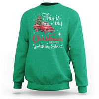This Is My Christmas Movie Watching Sweatshirt Vintage Red Truck - Wonder Print Shop