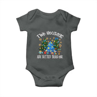 Christmas Hanukkah Baby Onesie Two Holidays Are Better Than One Christmukkah Tree - Wonder Print Shop