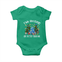Christmas Hanukkah Baby Onesie Two Holidays Are Better Than One Christmukkah Tree - Wonder Print Shop
