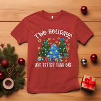 Christmas Hanukkah T Shirt Two Holidays Are Better Than One Christmukkah Tree - Wonder Print Shop