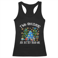 Christmas Hanukkah Racerback Tank Top Two Holidays Are Better Than One Christmukkah Tree - Wonder Print Shop