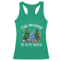 Christmas Hanukkah Racerback Tank Top Two Holidays Are Better Than One Christmukkah Tree - Wonder Print Shop