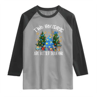 Christmas Hanukkah Raglan Shirt Two Holidays Are Better Than One Christmukkah Tree - Wonder Print Shop