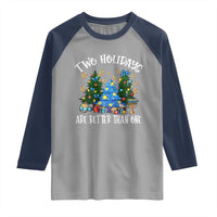 Christmas Hanukkah Raglan Shirt Two Holidays Are Better Than One Christmukkah Tree - Wonder Print Shop