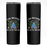 Christmas Hanukkah Skinny Tumbler Two Holidays Are Better Than One Christmukkah Tree - Wonder Print Shop