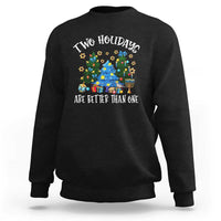 Christmas Hanukkah Sweatshirt Two Holidays Are Better Than One Christmukkah Tree - Wonder Print Shop