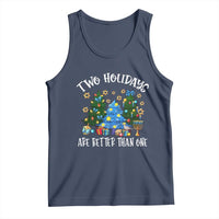 Christmas Hanukkah Tank Top Two Holidays Are Better Than One Christmukkah Tree - Wonder Print Shop
