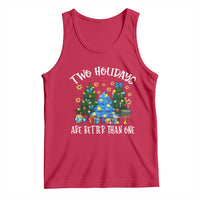 Christmas Hanukkah Tank Top Two Holidays Are Better Than One Christmukkah Tree - Wonder Print Shop