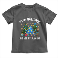 Christmas Hanukkah Toddler T Shirt Two Holidays Are Better Than One Christmukkah Tree - Wonder Print Shop