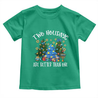Christmas Hanukkah Toddler T Shirt Two Holidays Are Better Than One Christmukkah Tree - Wonder Print Shop