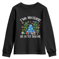 Christmas Hanukkah Youth Sweatshirt Two Holidays Are Better Than One Christmukkah Tree - Wonder Print Shop