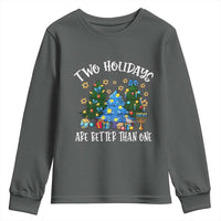 Christmas Hanukkah Youth Sweatshirt Two Holidays Are Better Than One Christmukkah Tree - Wonder Print Shop
