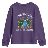 Christmas Hanukkah Youth Sweatshirt Two Holidays Are Better Than One Christmukkah Tree - Wonder Print Shop