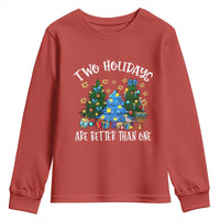 Christmas Hanukkah Youth Sweatshirt Two Holidays Are Better Than One Christmukkah Tree - Wonder Print Shop