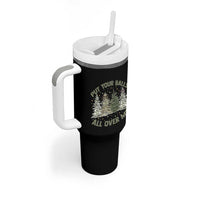 Funny Christmas Adult Humor Tumbler With Handle Put Your Balls All Over Me Xmas Dirty Joke - Wonder Print Shop