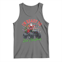 Christmas Monster Truck Tank Top I Am Ready To Rock Xmas Santa - Wonder Print Shop