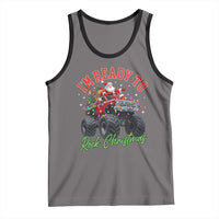 Christmas Monster Truck Tank Top I Am Ready To Rock Xmas Santa - Wonder Print Shop