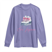 Figure Skater Long Sleeve Shirt Go Figure Coquette Pink Bow Ice Skating