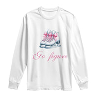 Figure Skater Long Sleeve Shirt Go Figure Coquette Pink Bow Ice Skating