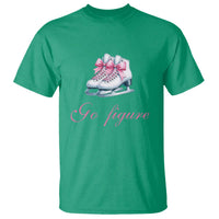 Figure Skater T Shirt Go Figure Coquette Pink Bow Ice Skating - Wonder Print Shop
