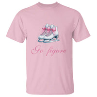 Figure Skater T Shirt Go Figure Coquette Pink Bow Ice Skating - Wonder Print Shop