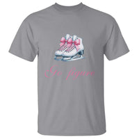 Figure Skater T Shirt Go Figure Coquette Pink Bow Ice Skating - Wonder Print Shop
