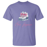 Figure Skater T Shirt Go Figure Coquette Pink Bow Ice Skating - Wonder Print Shop