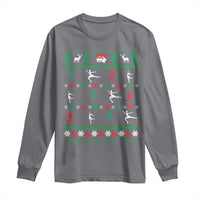 Funny Christmas Figure Ice Skating Skater Long Sleeve Shirt