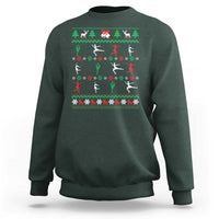 Funny Christmas Figure Ice Skating Skater Sweatshirt - Wonder Print Shop