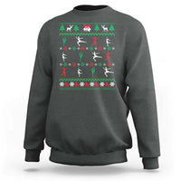 Funny Christmas Figure Ice Skating Skater Sweatshirt - Wonder Print Shop