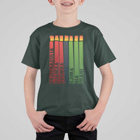 The 7 Principles Of Kwanzaa T Shirt For Kid Kinara Candles African Heritage - Wonder Print Shop