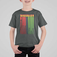 The 7 Principles Of Kwanzaa T Shirt For Kid Kinara Candles African Heritage - Wonder Print Shop