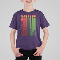 The 7 Principles Of Kwanzaa T Shirt For Kid Kinara Candles African Heritage - Wonder Print Shop