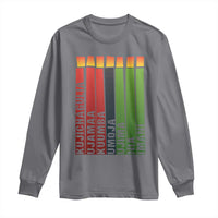 The 7 Principles Of Kwanzaa Long Sleeve Shirt Kinara Candles African Heritage