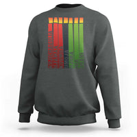 The 7 Principles Of Kwanzaa Sweatshirt Kinara Candles African Heritage - Wonder Print Shop