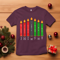 Nguzo Saba Symbols The 7 Principles Of Kwanzaa T Shirt Kinara Candles Symbol - Wonder Print Shop