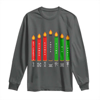 Nguzo Saba Symbols The 7 Principles Of Kwanzaa Long Sleeve Shirt Kinara Candles Symbol