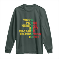 Kwanzaa Long Sleeve Shirt Work Power Heritage Unity Organize Celebration Faith African Heritage