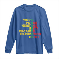 Kwanzaa Long Sleeve Shirt Work Power Heritage Unity Organize Celebration Faith African Heritage
