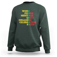 Kwanzaa Sweatshirt Work Power Heritage Unity Organize Celebration Faith African Heritage - Wonder Print Shop