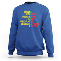 Kwanzaa Sweatshirt Work Power Heritage Unity Organize Celebration Faith African Heritage - Wonder Print Shop