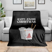 Happy Jewish Christmas Throw Blanket Chinese Noodle Asian Take Out - Wonder Print Shop