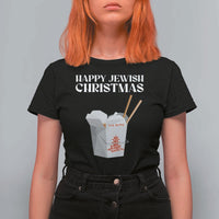Happy Jewish Christmas T Shirt For Women Chinese Noodle Asian Take Out - Wonder Print Shop